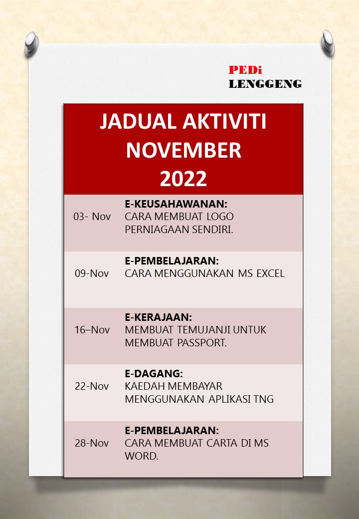 JADUAL AKTIVITI 2022 November