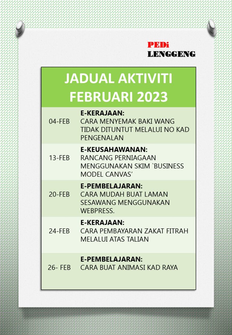 JADUAL AKTIVITI FEB 2023
