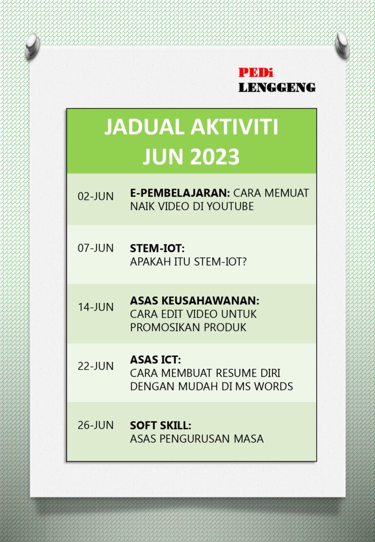 JADUAL AKTIVITI JUN 2023