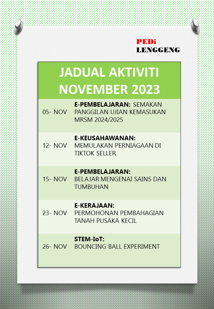 JADUAL AKTIVITI 11