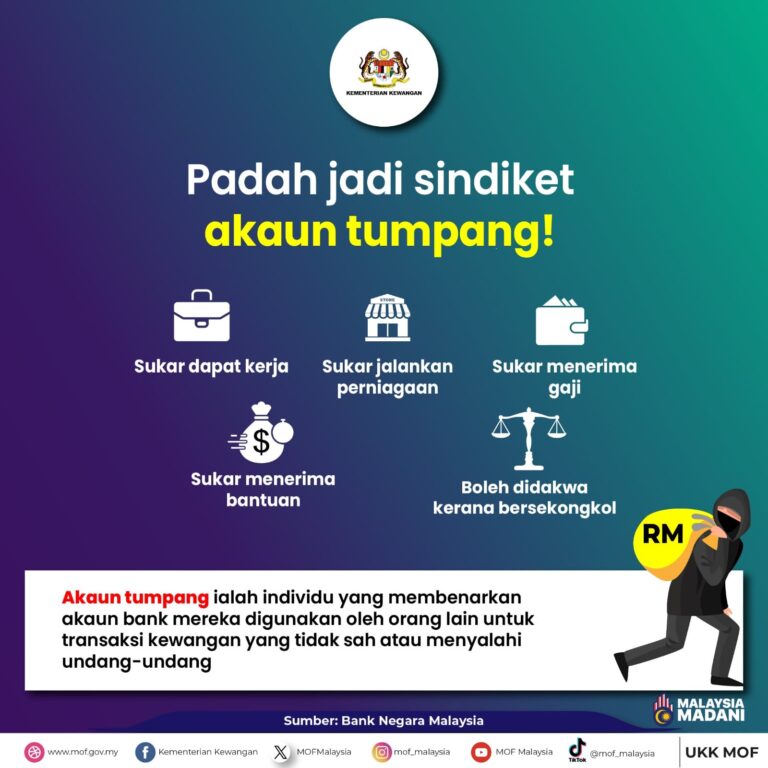 padah sindiket akaun tumpang